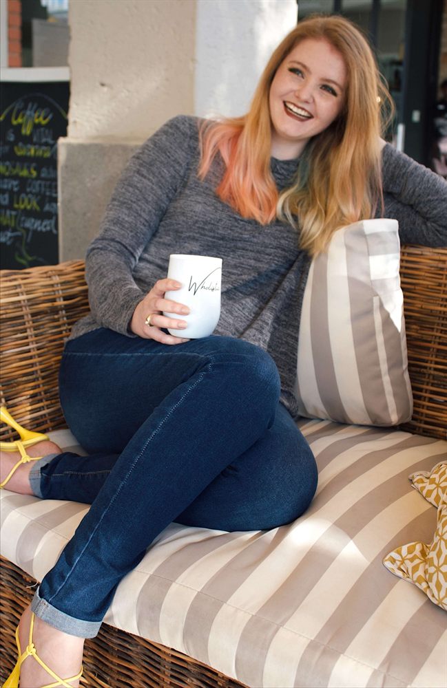 Sumarie Engelbrecht, registered counsellor, at a relaxed outdoor table