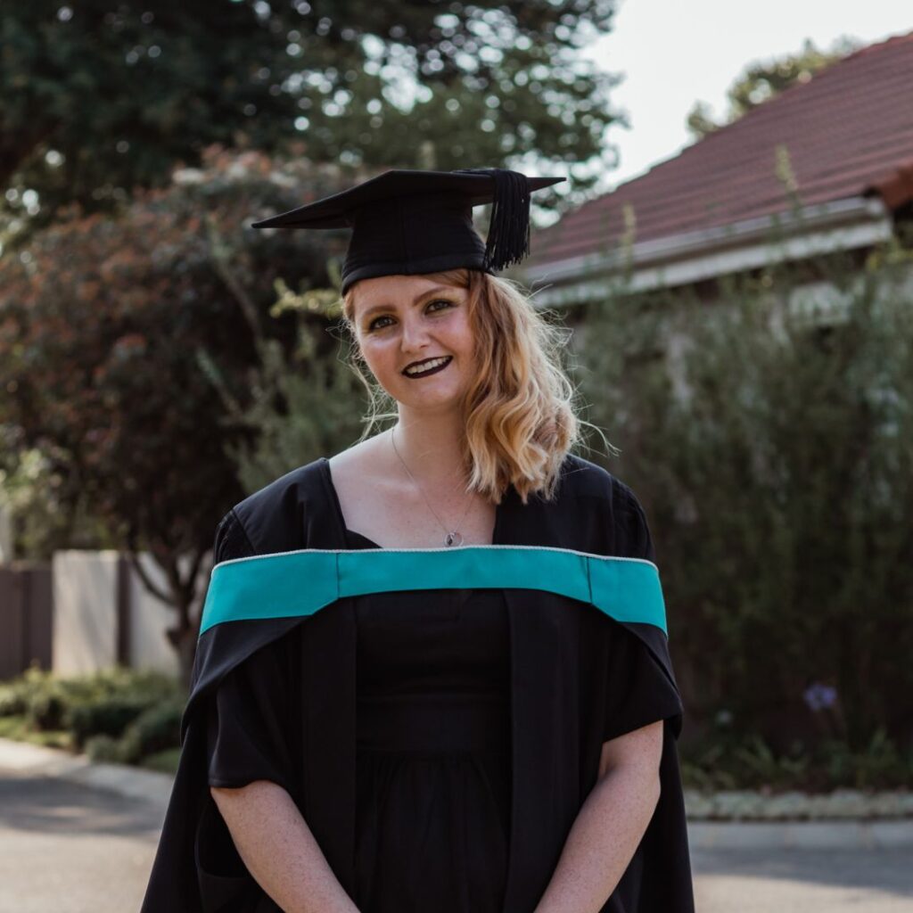 Sumarie graduating from UNISA